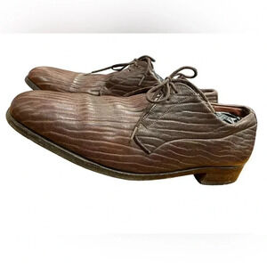 Dack’s Brown Baffin Seal  Skin Oxford Shoes Size 10